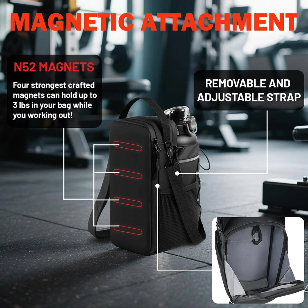 Magnetic Water Bottle Pouch Bag Gym-Specific Water Cup Holder with Strong Magnet Crossbody for Outdoor Sports Cup Holder Bag