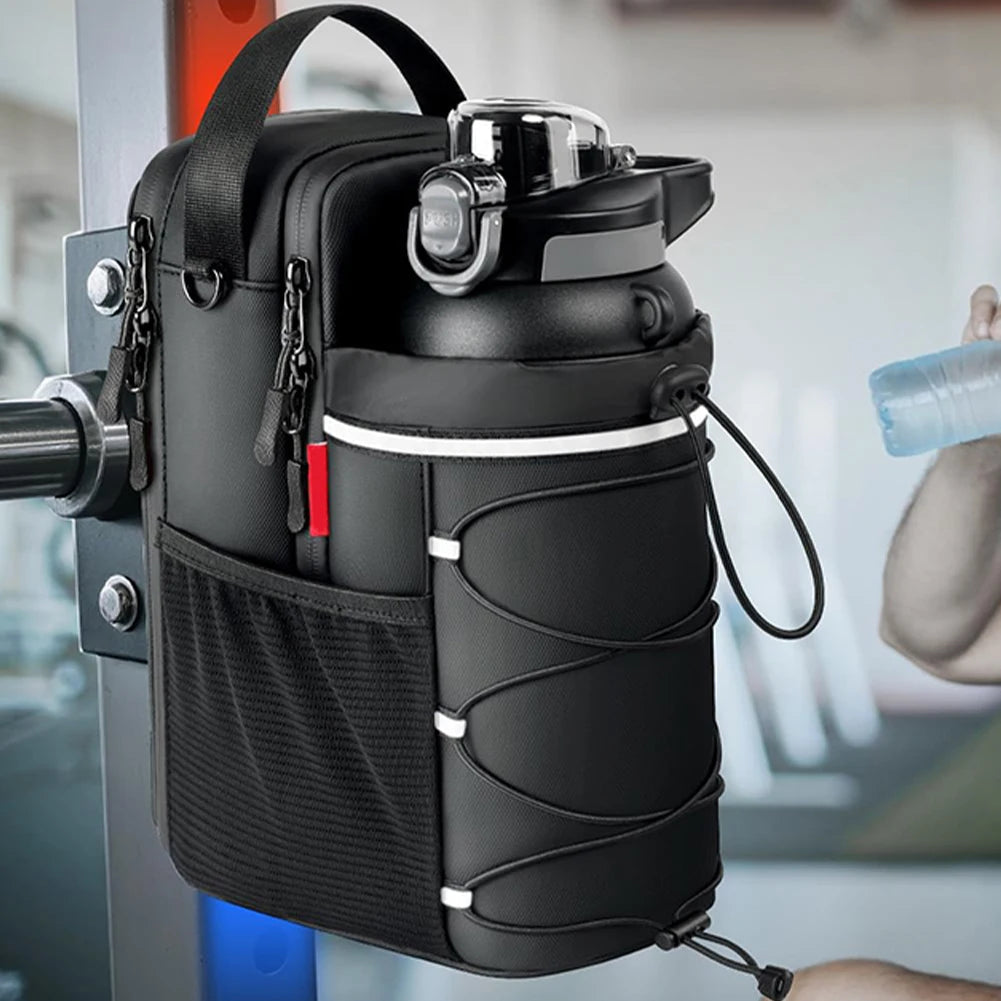 Magnetic Water Bottle Pouch Bag Gym-Specific Water Cup Holder with Strong Magnet Crossbody for Outdoor Sports Cup Holder Bag